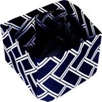 [Miaomiao] [Quần áo ẩm thực Nhật Bản Dashi 1] Hoa kẻ sọc đen xanh Mũ đầu bếp Ramen Nhật Bản Một kích thước Chiều rộng 29 Chiều cao 10cm Thêu Word In logo Lưới thoáng khí.Xing Maobao