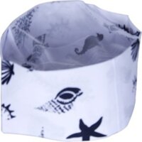 [Miaomiao] [Quần áo ẩm thực Nhật Bản Dashi 1] Hoa sao biển trắng Mũ đầu bếp Buffet Nhật Bản Một Size 29 Rộng * 10 Lưới thoáng khí cao Top.Xing Maobao