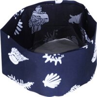 [Miaomiao] [Quần áo ẩm thực Nhật Bản Dashi 1] Mũ len Nhật Bản màu xanh đen Mũ đầu bếp Một kích thước Chiều rộng 29cm Chiều cao 10cm logo thêu Lưới thoáng khí Top.Xing Maobao