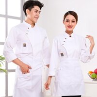 [Miaomiao] [Quần áo đầu bếp Ubu 1] Quần áo đầu bếp dài tay thu đông Quần áo nam nữ Khách sạn Căng tin Quần áo làm việc Bánh Bakers Nhà bếp Quần áo làm việc Đồng phục.Vijun Yuzhou Weijun