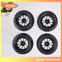 [Miaon.vn] 4 Vành bánh xe & Lốp xe mới cho HSP 1: 10 Monster Truck RC Car 12mm Hub