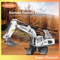 [Miaon.vn] Đồ chơi máy xúc điều khiển từ xa 1 / 20 11CH Máy kéo đào RC có âm thanh LED