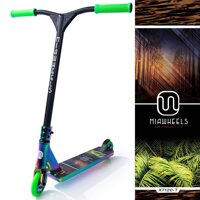 MIAWHEELS XT-120 Stunt Scooter- NEO-Chrome- 120MM Wheels- 530MM Extra Large Deck+ 580MM HIGH Front BAR