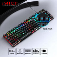 MiaXia Joy Bàn phím chơi game có dây phát sáng Bàn phím máy tính Bàn phím phát sáng USB