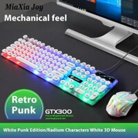 MiaXia Joy Bàn phím phát sáng punk có dây GTX300 cảm giác cơ học bàn phím máy tính xách tay