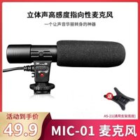 Mic-01 SLR Camera Micro DV Stereo Camera Phỏng vấn Tin tức Ghi âm Micro Loại ngưng tụ▶5.21