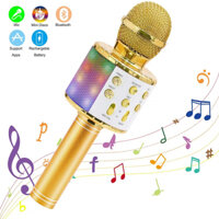 Mic Hát Karaoke Bluetooth Không Dây WS858 Kèm loa Âm vang Ấm mic hát karaoke cầm tay mini micro hát trên xe hơi mic hát karaoke hay nhất hiện nay