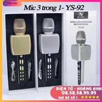 Mic Hát Karaoke Bluetooth không dây YS92 Dùng Hát Tại Nhà Hoặc Livetream (YS93-YS90-YS91-YS95-SD08-SD10-SD17-SD18-L698)