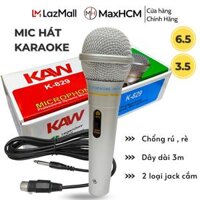 Mic hát Karaoke - Micro Karaoke KAW K-829 Xịn Hơn Cả Mic XingmaAk-319 - Micro Karaoke Có Dây Loại Nào Tốt Có Jack Cắm 6.5mm Và 3.5 mm - Mic Hat Karaoke Bảo Hành Uy Tín Chính Hãng