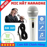 Mic Hát Karaoke Singma AK 319 Micro Karaoke Gia Đình Bắt Tiếng Nhạy Lọc Âm Tốt Tránh Lặp Âm Thanh Từ Loa
