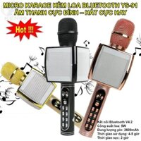 Mic Karaoke Không Dây YS 91 Cao Cấp, Micro karaoke bluetooth hát trên điện thoại hỗ trợ ghi âm thẻ nhớ