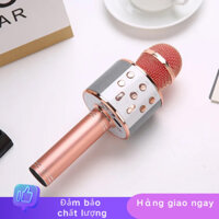 Mic Karaoke Ws-858, Micro Bluetooth Không Dây Kèm Loa, Vừa Nghe Nhạc Vừa Hát Karaoke