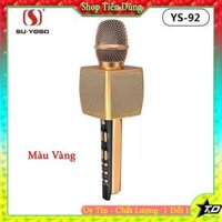 Mic karaoke YS95 cao cấp - Micro Bluetooth YS-95 tích hợp loa bass không dây - Micro YS92 Vàng