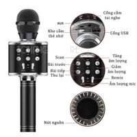 Mic Kèm Loa Bluetooth Wing B Đa Năng 6 Trong 1 Hát Karaoke tại Audio   Thương hiệu OEM  Mô tả ngắn về Mic Kèm Loa Bluet