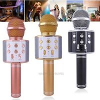 Mic kèm Loa Bluetooth WS-858 đa năng 6 trong 1 hát Karaoke . hanhshop21