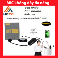 Mic không dây đa năng APORO UHF, Micro không dây choàng đầu, Micro không dây cho máy trợ giảng