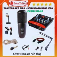 Mic Livestream | Micro thu âm Sound Card ICON UPOD PRO & Mic AKG P120 chính hãng Hát Karaoke
