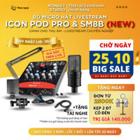 Mic Livestream, Micro thu âm Sound Card ICON UPOD PRO & Mic TAKSTAR SM8B Hát Karaoke, Monkey Studio