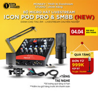 Mic Livestream, Micro thu âm Sound Card ICON UPOD PRO & Mic TAKSTAR SM8B Hát Karaoke, Monkey Studio