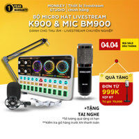 Mic Livestream | Micro thu âm Sound Card K900 & Mic BM900 Hát Livestream Karaoke, Monkey Studio