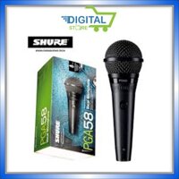 Mic Shure PGA58 QTR có dây cầm tay Vocal microphone karaoke PGA58, mic kèm dây dài 4.5m, hàng chính hãng