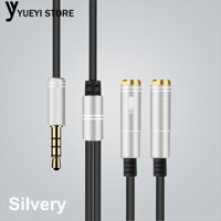 Mic Tai Nghe bộ Chuyển đổi 3.5mm Jack Âm Thanh Cáp Dây Nối Dài 32 cm