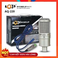 Mic Thu Âm AQTA AQ220 ⚡FREE SHIP⚡ Hàng Loại 1 , Chât Âm Cực Hay , Thiết Kế Bo Tròn , Cầm Đầm Tay . Bảo Hành 12 Tháng