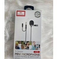 Mic Thu Âm Chân 3.5mm Dành Cho Điện Thoại, Máy Quay, Máy Trợ Giảng Earldom E38