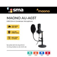 Mic Thu Âm Cổng 3.5mm Maono AU-A03T USB Microphone - Bảo Hành 1 Năm