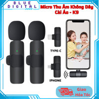 Mic Thu Âm Không Dây Cài Áo Lọc Tiếng Ồn Model K9 - Khoảng Cách Thu Âm Xa Ổn Định, Khử Tiếng Ồn Thông Minh
