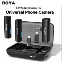 Mic thu âm không dây cài áo Boya BOYALINK/ A1/ A2 cho điện thoại, máy ảnh, máy quay vlog, livetream, phỏng vấn
