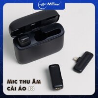 Mic thu âm không dây cho điện thoại MTMAX J13 bật tắt lọc ồn micro ghi âm cài áo , quay video, làm vlog , livestream