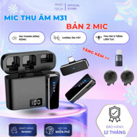 Mic Thu Âm Không Dây Cho Điện Thoại M31 Bản 2 Micro Ghi Âm Cài Áo , Chống Ồn Cực Tốt bảo hành 12 tháng - InnoTech