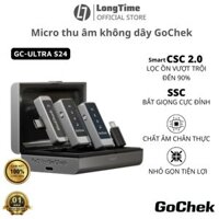 Mic thu âm không dây GoChek S24 ULTRA chính hãng Micro gocheck thu âm cho điện thoại cài áo lọc tiếng ồn livestream