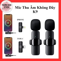 Mic thu âm không dây model K9, cài áo lọc tiếng ồn, Khoảng cách 20m, Bảo hành 12 tháng