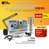 Mic Thu Âm, Micro Livestream Sound Card X5 & Mic TAKSTAR PC K200 Hát Karaoke, Monkey Studio