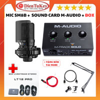 Mic Thu Âm | Micro Livestream Sound Card M-AUDIO M-TRACK SOLO Mic Takstar Sm8B Chuyên Livestream, Thu Giọng Đọc