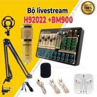 Mic Thu Âm Micro Livestream Trọn Bộ Soundcard H9 & Mic BM900 ⚡BH 1 NĂM⚡ Thu Âm Điện Thoại Chuyên Nghiệp