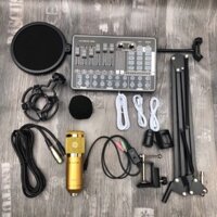 Mic thu âm sound card H9 đi mic bm900 chân màng dây live stream MA2
