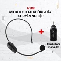 Mic Trợ Giảng Không Dây Cao Cấp 2.4G Kết Nối Loa Trợ Giảng, Loa Kéo, Amly, Điện thoại - Pin 10 Tiếng