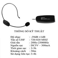 Mic trợ giảng không dây đa năng UHF APORO sóng  UHF phù hợp tất cả dòng máy hỗ trợ mic