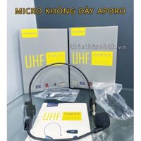 Mic trợ giảng không dây đa năng APORO chạy sóng UHF phù hợp tất cả dòng máy hỗ trợ mic