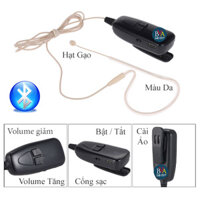 Mic trợ giảng không dây Micro thu âm cài áo AEPEL ES 2.4G màu da 1 Ear