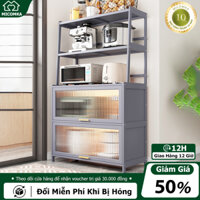 MIC Tủ đựng bát đĩa bằng tre tủ đựng gia vị nhiều tầng Kệ để đồ đa chức năng cho bếp