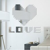 Mica dán tường chữ Love tráng gương MC02