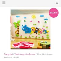 Mica dán tường – Muôn thú kéo co