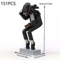 Michael Jackson Building Block Brick Set Kit 151 pcs 7.2in Figure Statue Puzzle