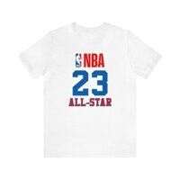 Michael Jordan 1988 Nba All Star Game 23 Bulls White Bella Premium Blend Áo thun