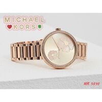 (Michael Kors) Đồng Hồ Thời Trang Nữ Cao Cấp MK3836 Mặt tròn vàng hồng, viền đính đá tỉ mỉ sắc nét tinh tế sang trọng