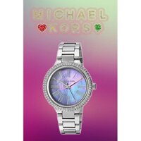 (Michael Kors) Đồng hồ thời trang nữ cao cấp MK6562 Taryn Stainless Steel Watch mặt tròn màu ánh tím, viền đính đá tỉ mỉ